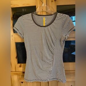 Lole Monochrome Striped Short Sleeve Tee